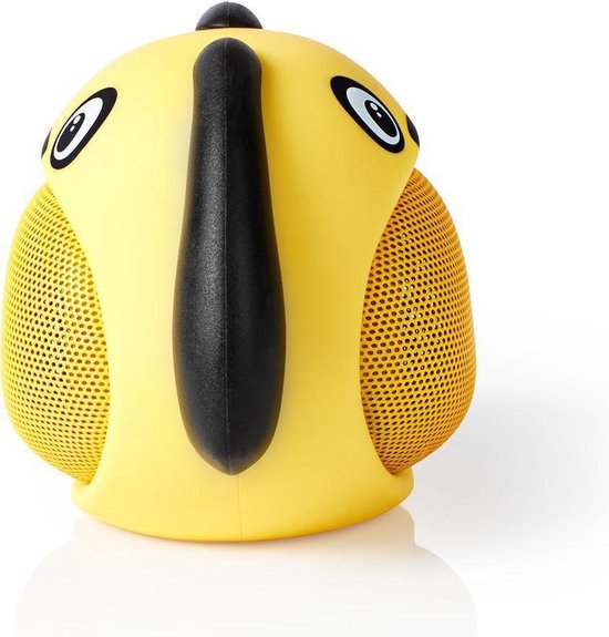 Nedis Animaticks Bluetooth Speaker | 3 uur Speeltijd | Handsfree bellen | Dusty Dog - Geel