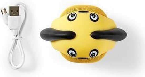 Nedis Animaticks Bluetooth Speaker | 3 uur Speeltijd | Handsfree bellen | Dusty Dog - Geel