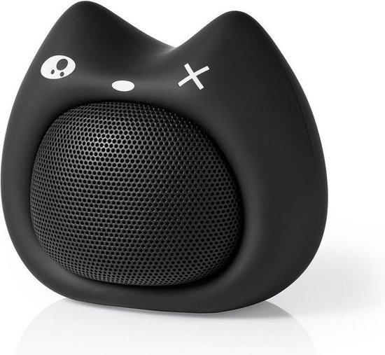 Nedis Animaticks Bluetooth Speaker | 3 Uur Speeltijd | Handsfree bellen | Kelly Kitten - Zwart