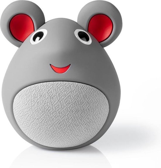 Nedis Animaticks Bluetooth Speaker | 3 Uur Speeltijd | Handsfree Bellen | Melody Mouse - Grijs