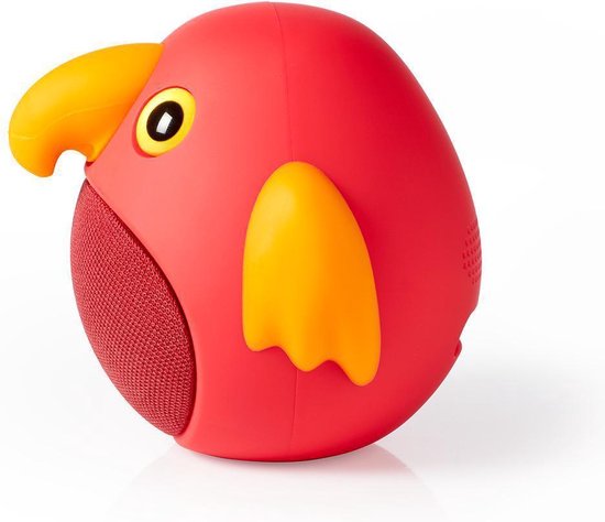 Nedis Animaticks Bluetooth Speaker | 3 Uur Speeltijd | Handsfree bellen | Perry Parrot - Rood