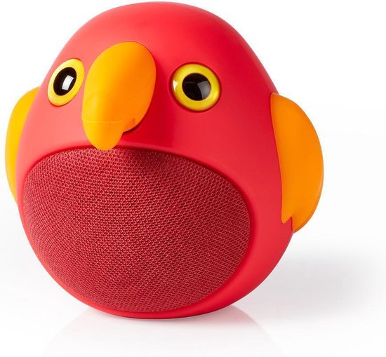 Nedis Animaticks Bluetooth Speaker | 3 Uur Speeltijd | Handsfree bellen | Perry Parrot - Rood