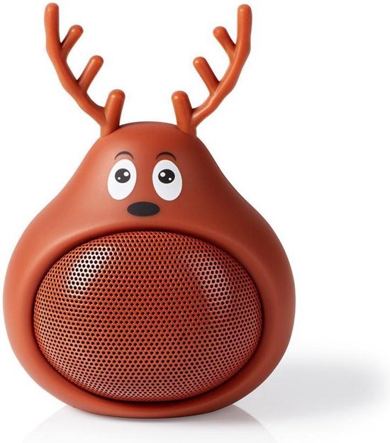 Nedis Animaticks Bluetooth Speaker | 3 Uur Speeltijd | Handsfree Bellen | Rudy Reindeer - Bruin