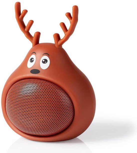 Nedis Animaticks Bluetooth Speaker | 3 Uur Speeltijd | Handsfree Bellen | Rudy Reindeer - Bruin