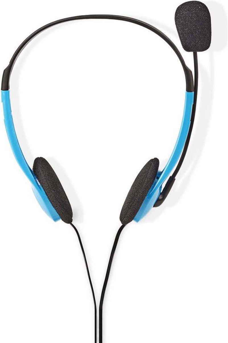 Nedis PC-Headset | On-Ear | 2x 3,5 mm Connectoren | 2,0 m | - Blauw