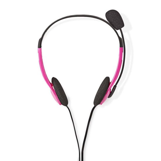 Nedis PC-Headset | On-Ear | 2x 3,5 mm Connectoren | 2,0 m | - Roze