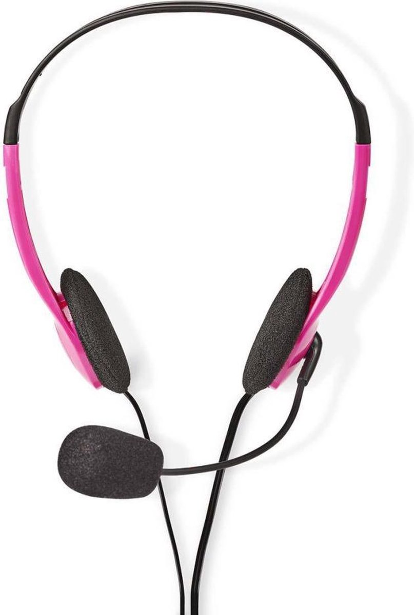 Nedis PC-Headset | On-Ear | 2x 3,5 mm Connectoren | 2,0 m | - Roze