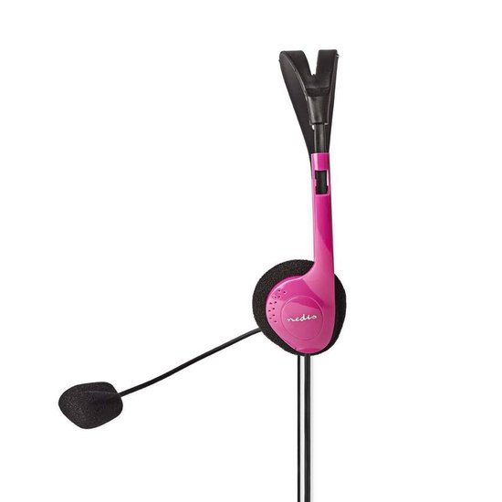 Nedis PC-Headset | On-Ear | 2x 3,5 mm Connectoren | 2,0 m | - Roze