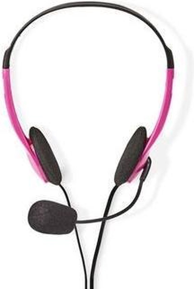 Nedis PC-Headset | On-Ear | 2x 3,5 mm Connectoren | 2,0 m | - Roze