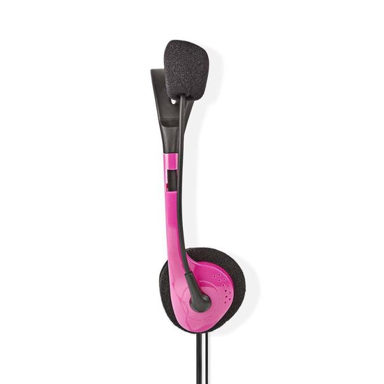 Nedis PC-Headset | On-Ear | 2x 3,5 mm Connectoren | 2,0 m | - Roze
