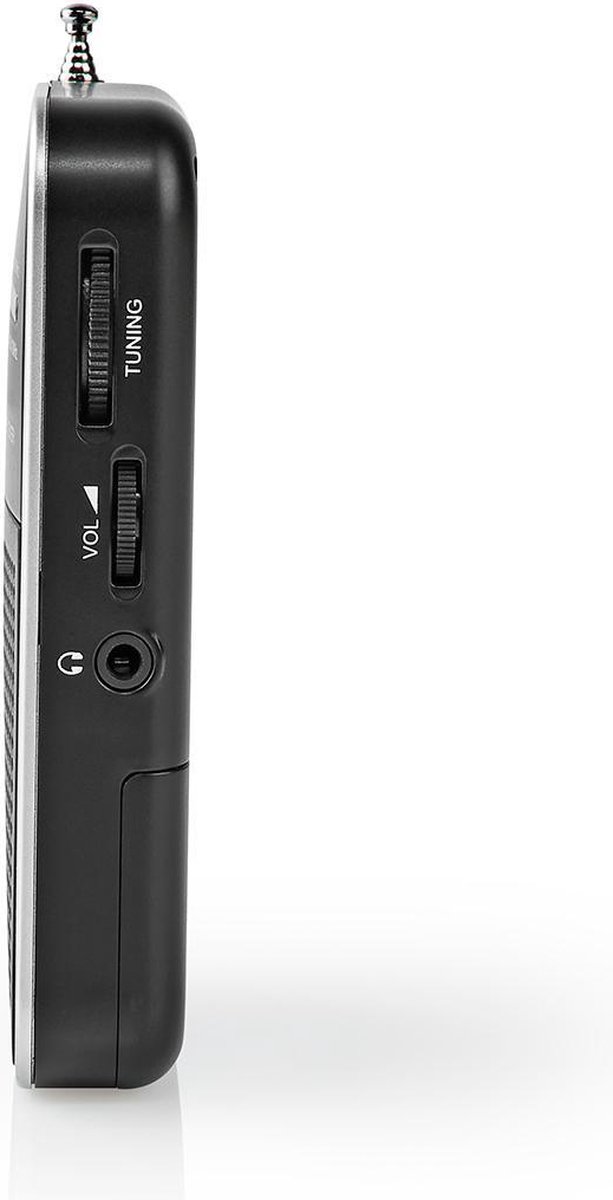 Nedis FM-Radio | 1,5 W | Zakformaat | Zilver/ - Zwart