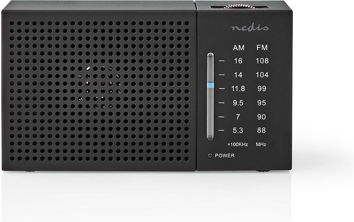 Nedis FM/AM-Radio | 1,5 W | Zakformaat | - Zwart