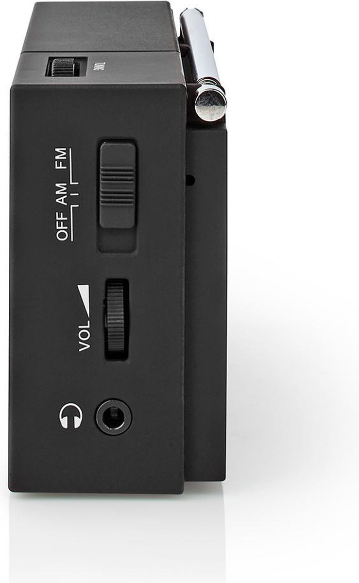 Nedis FM/AM-Radio | 1,5 W | Zakformaat | - Zwart