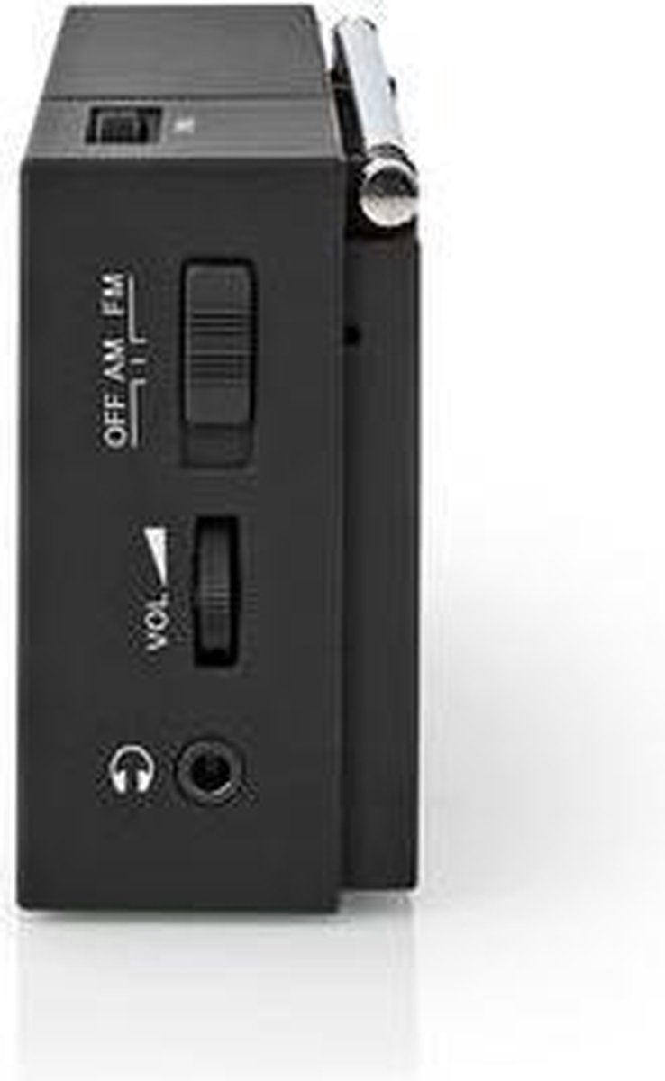 Nedis FM/AM-Radio | 1,5 W | Zakformaat | - Zwart