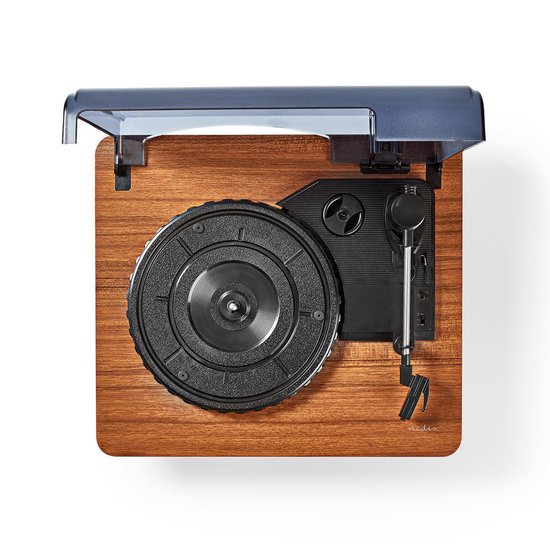 Nedis Draaitafel | 18 W | Bluetooth ® | Automatisch Uitschakelen | Stofhoes | - Bruin