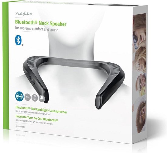 Nedis Bluetooth® Nekspeaker | 2x 4,5 W | Bluetooth® | Tot 6 Uur Speeltijd | - Zwart