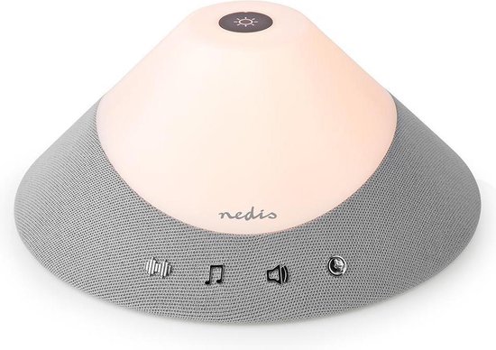 Nedis White Noise Sound Apparaat | 4 W | 5 uur gebruiksduur | LED-verlichting | Timer | / wit - Grijs