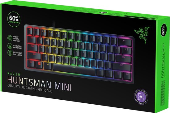 Razer Huntsman Mini Gaming Toetsenbord (Optisch Rood) QWERTY - Zwart
