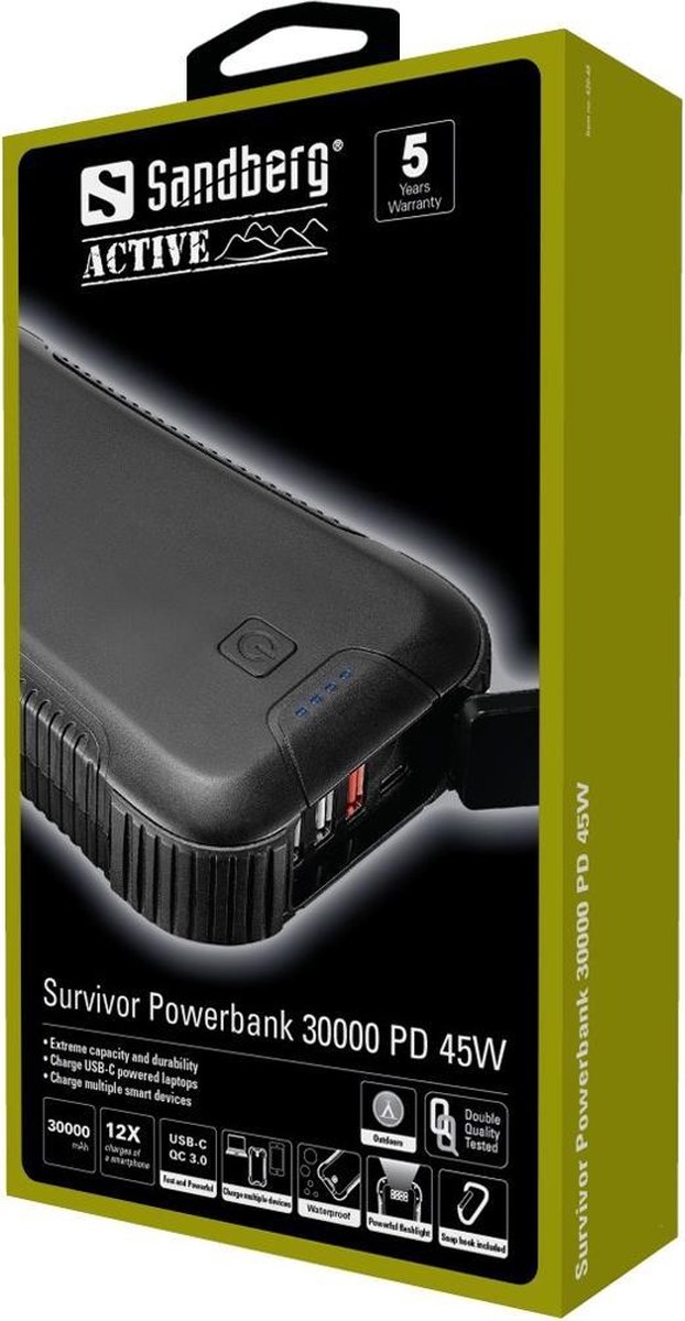 Sandberg Survivor Powerbank 30000 PD45W