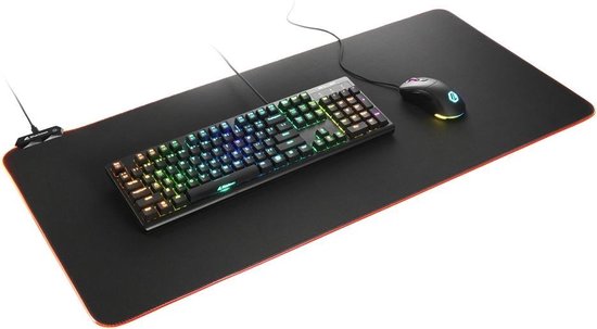 Sharkoon 1337 RGB V2 Gaming Mat 900 - Zwart