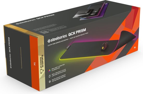 Steelseries QcK Prism Cloth XL RGB - Zwart