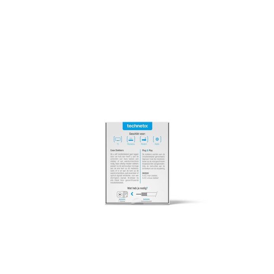 Technetix Antenne stekker+koppeling 9.5mm haaks