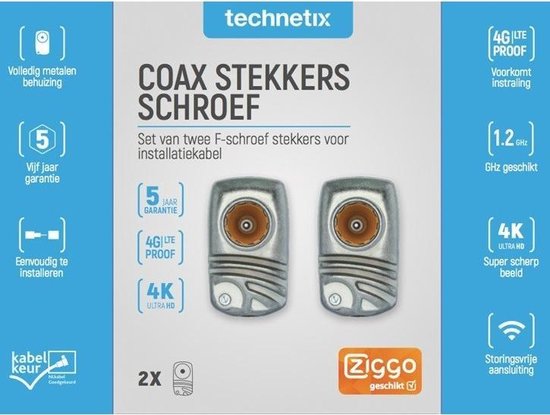 Technetix F-connector haaks