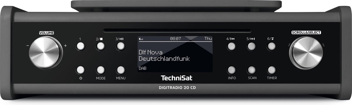 TechniSat DigitRadio 20 CD antraciet - Zwart
