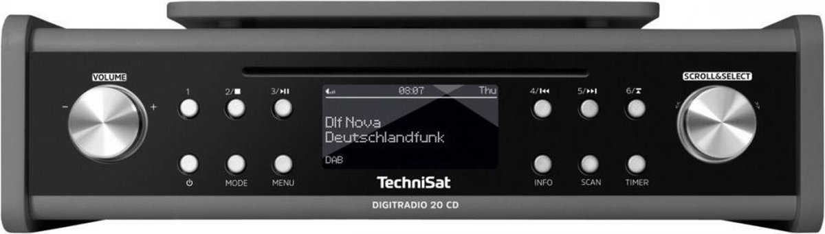 TechniSat DigitRadio 20 CD antraciet - Zwart