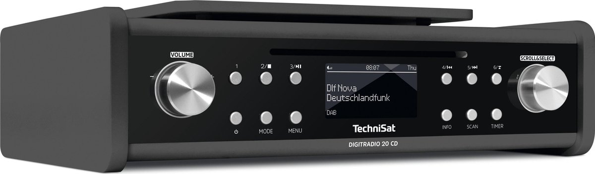 TechniSat DigitRadio 20 CD antraciet - Zwart