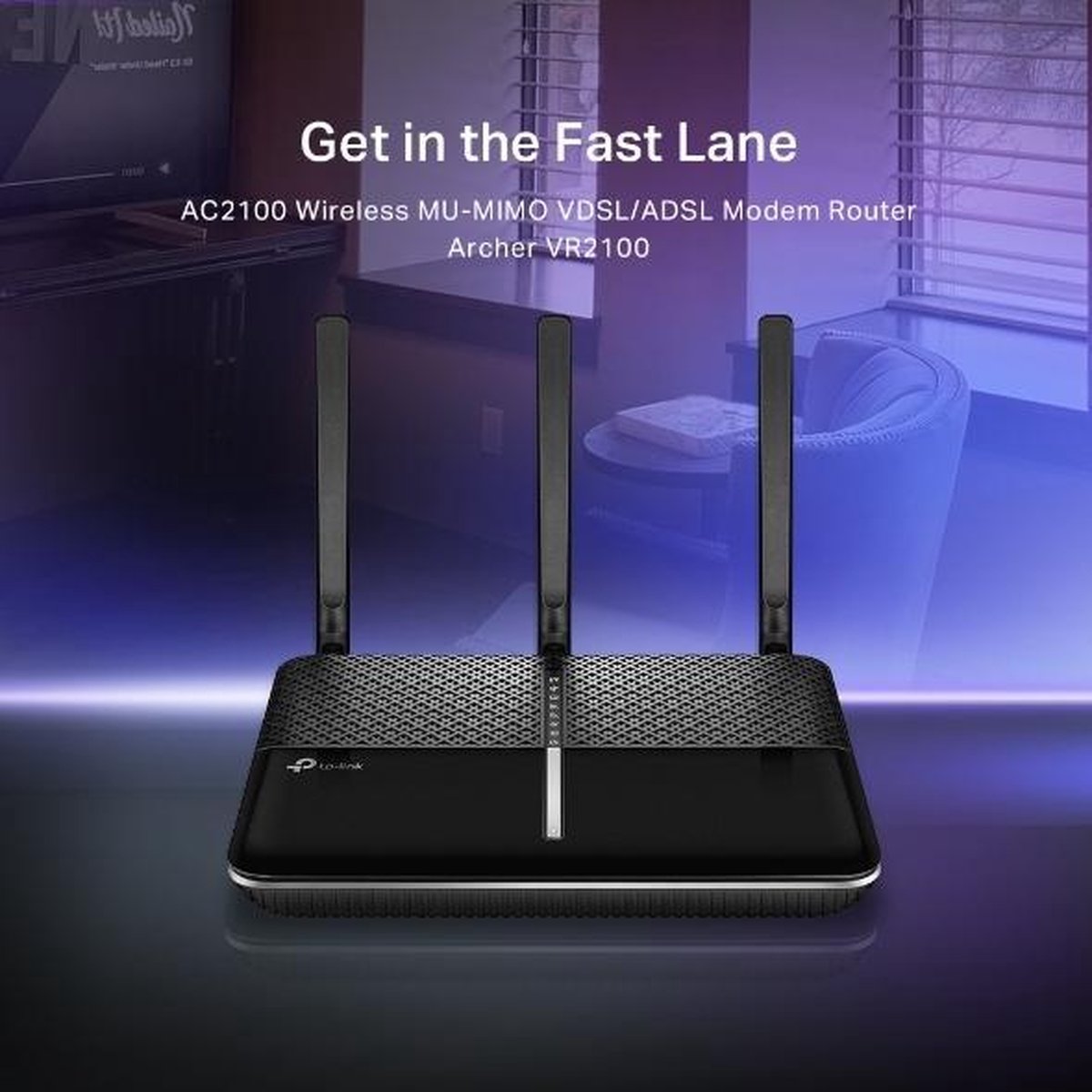Tp-link Archer VR2100 draadloze router Dual-band (2.4 GHz / 5 GHz) Gigabit Ethernet - Zwart