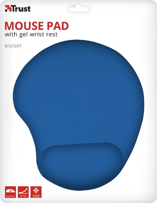 Trust BigFoot Gel Muismat - - Blauw
