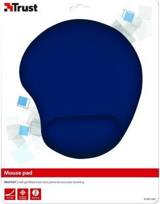 Trust BigFoot Gel Muismat - - Blauw