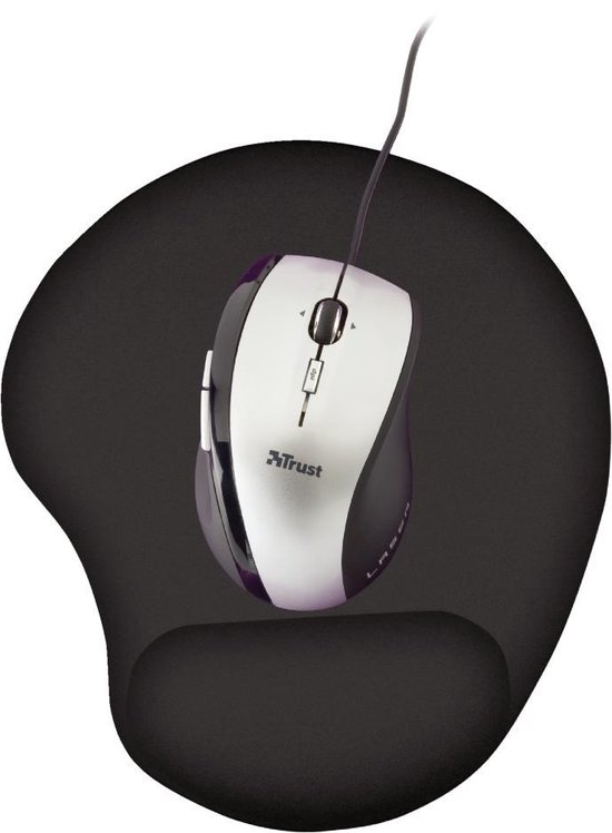 Trust Bigfoot Gel Muismat - Zwart