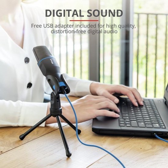 Trust Mico PC-microfoon Zwart, - Blauw