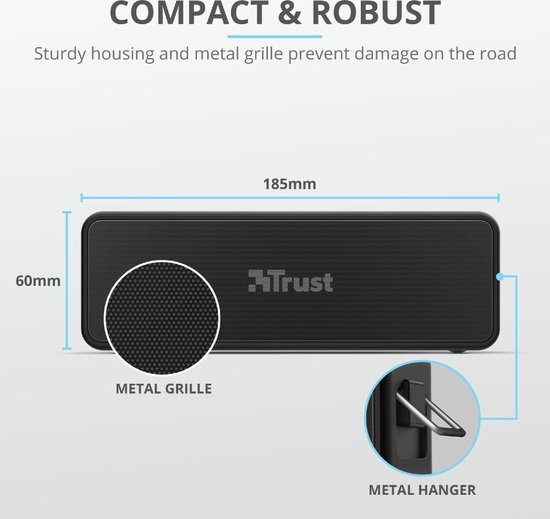Trust 23548 draagbare luidspreker - Zwart