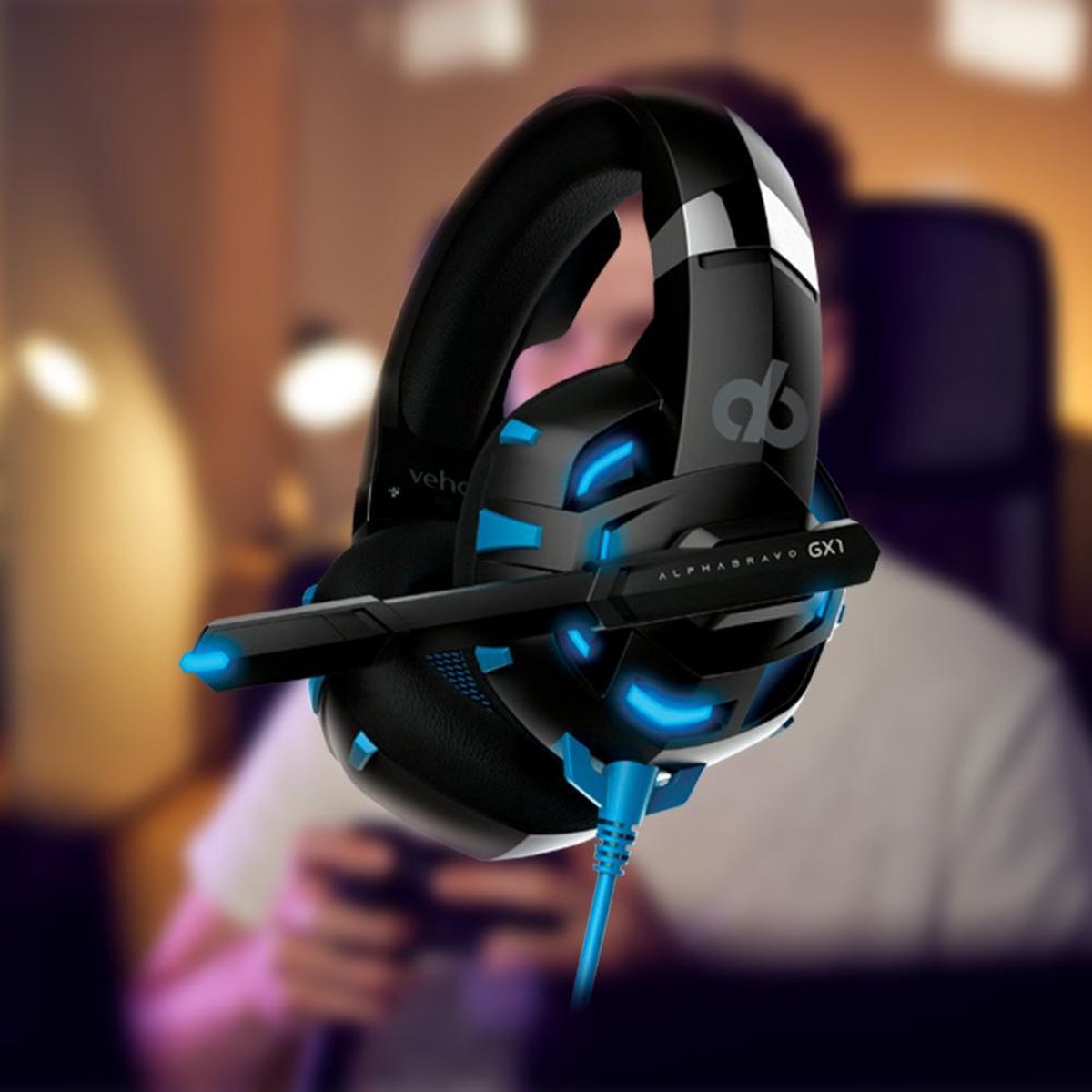 Veho VAB-001-GX1 hoofdtelefoon/headset Hoofdband - Zwart