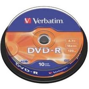 Verbatim DVD-R 16X 10st. Spindle