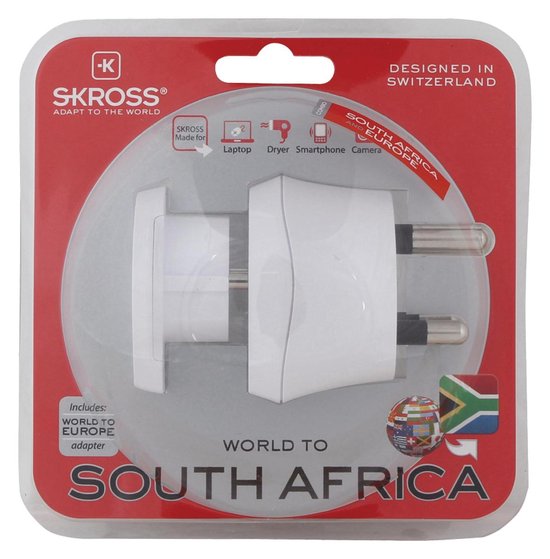 Skross Reisadapter Combo - Wereld-naar-Zuid-Afrika Geaard
