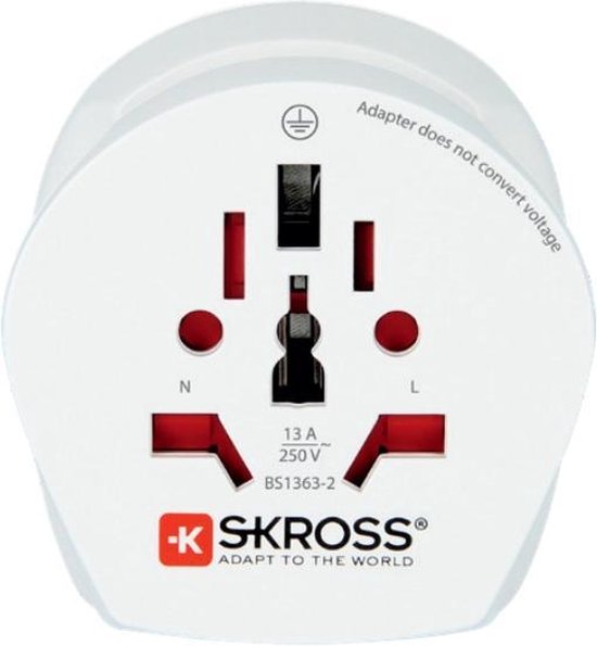 Skross Reisadapter Combo - Wereld-naar-Zuid-Afrika Geaard