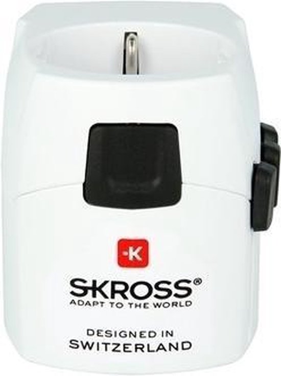 Skross Reisadapter Wereld PRO+ USB Geaard