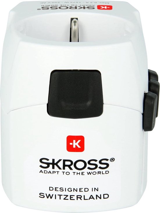 Skross Reisadapter Wereld PRO+ USB Geaard