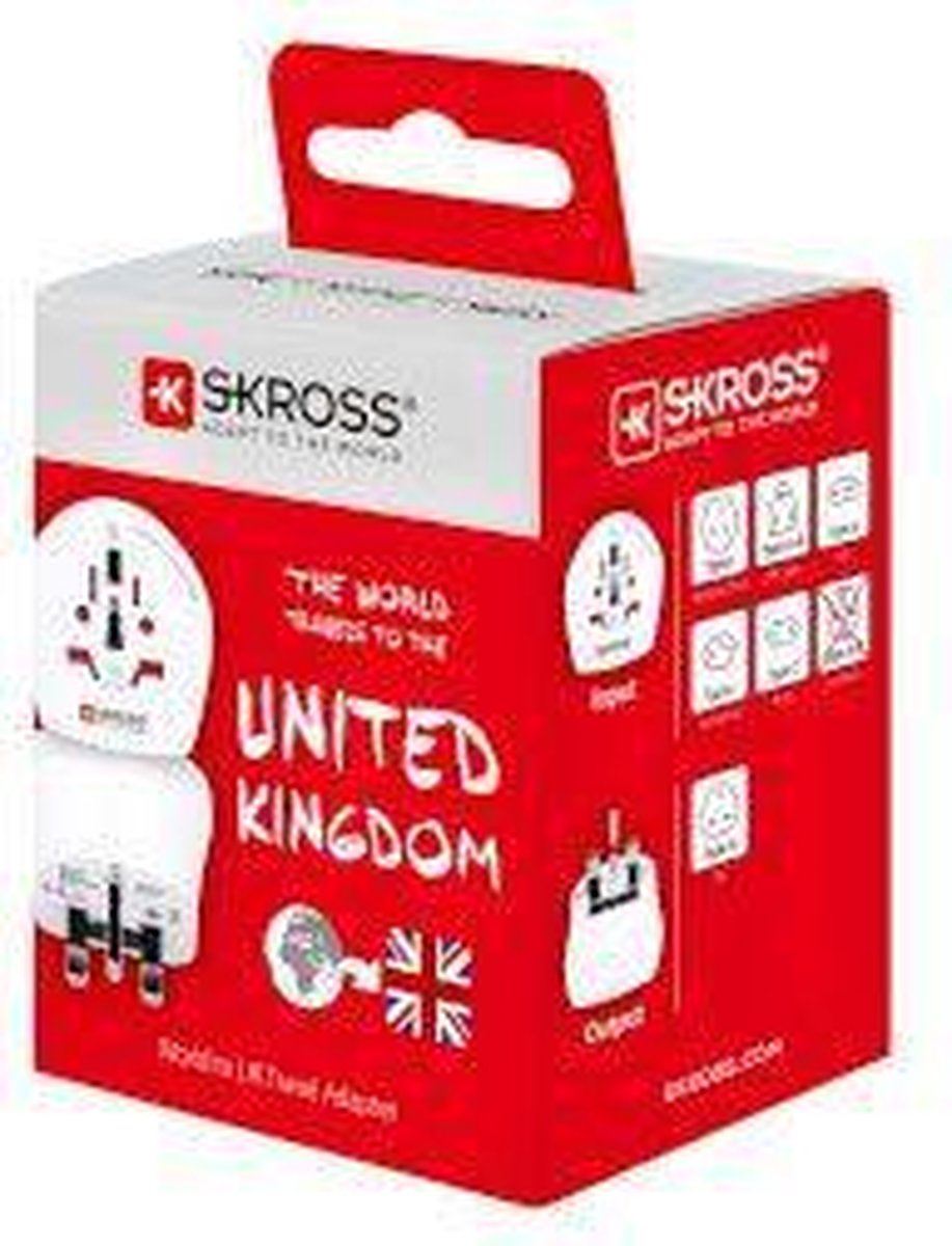 Skross Travel Adapter World-to-UK Earthed