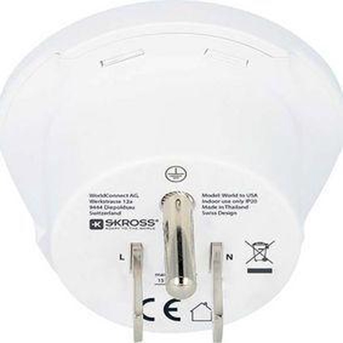 Skross Travel Adapter World-to-USA Earthed