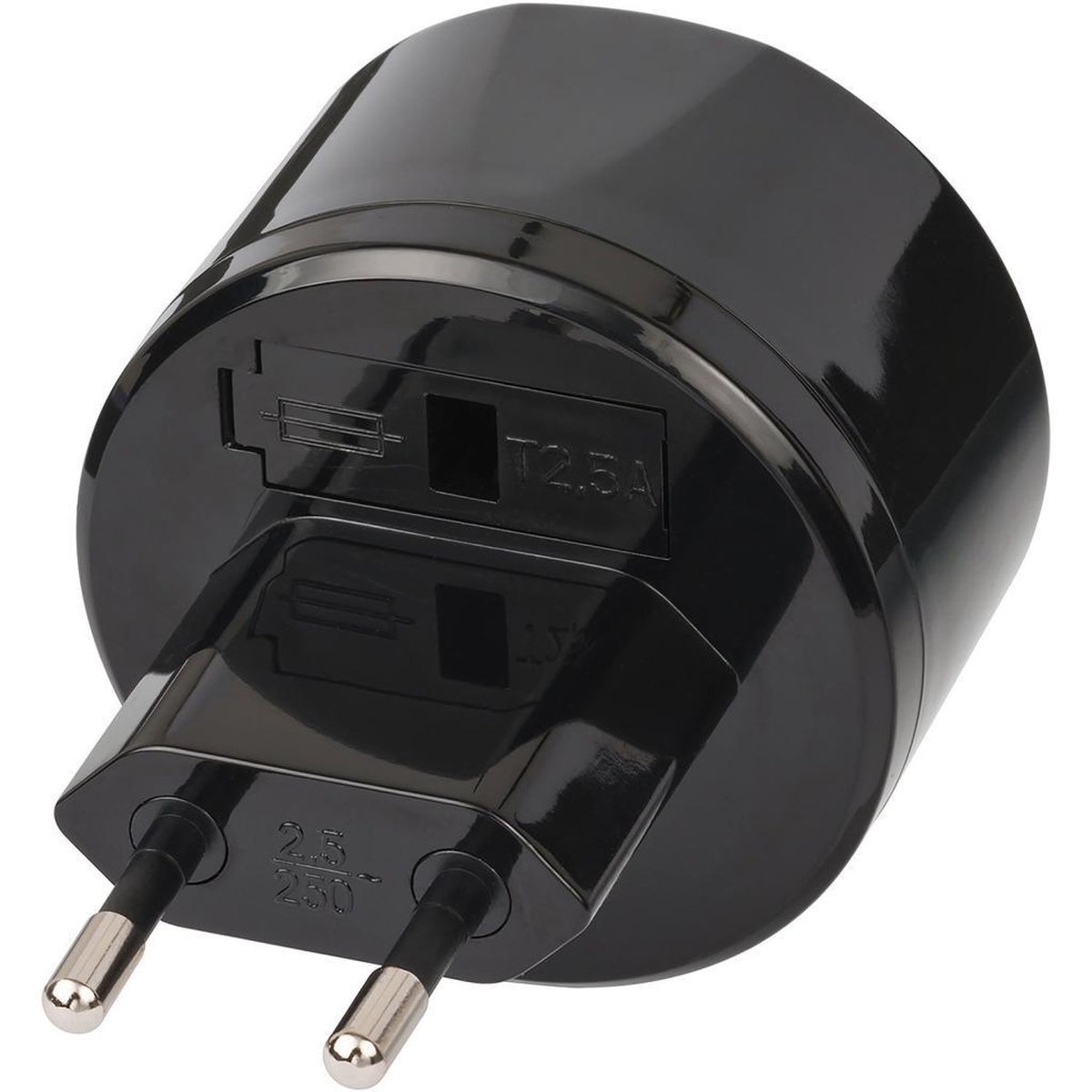 Brennenstuhl 1508500010 Type A Type C (Europlug) netstekker adapter - Zwart