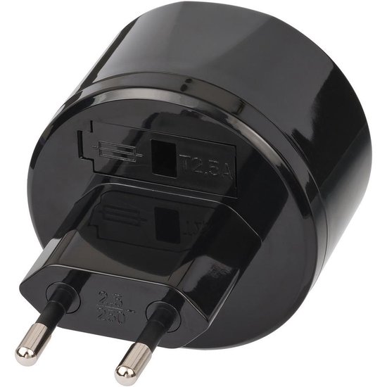 Brennenstuhl 1508500010 Type A Type C (Europlug) netstekker adapter - Zwart