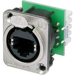 Neutrik NE8FDV-YK RJ45, Groen, Zilver, Wit kabel-connector - Zwart