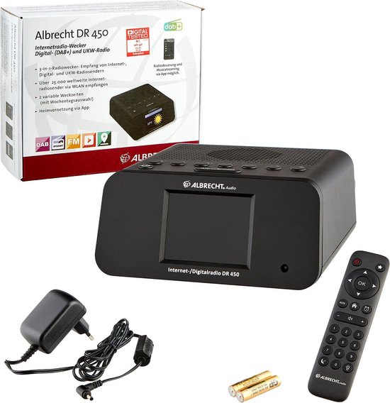 Albrecht DR 450 Klok Digitaal radio - Zwart