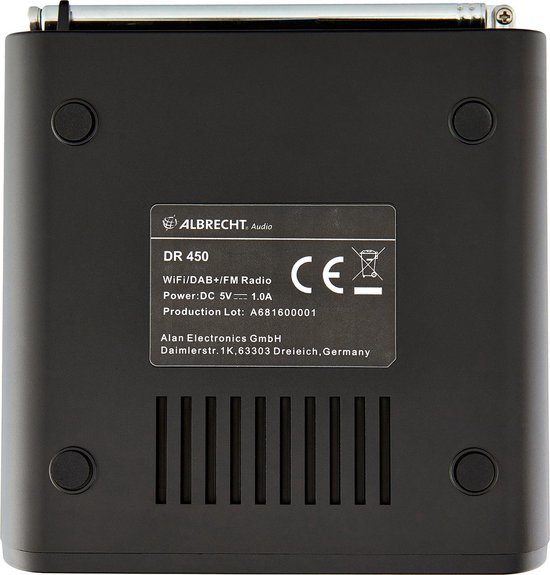 Albrecht DR 450 Klok Digitaal radio - Zwart