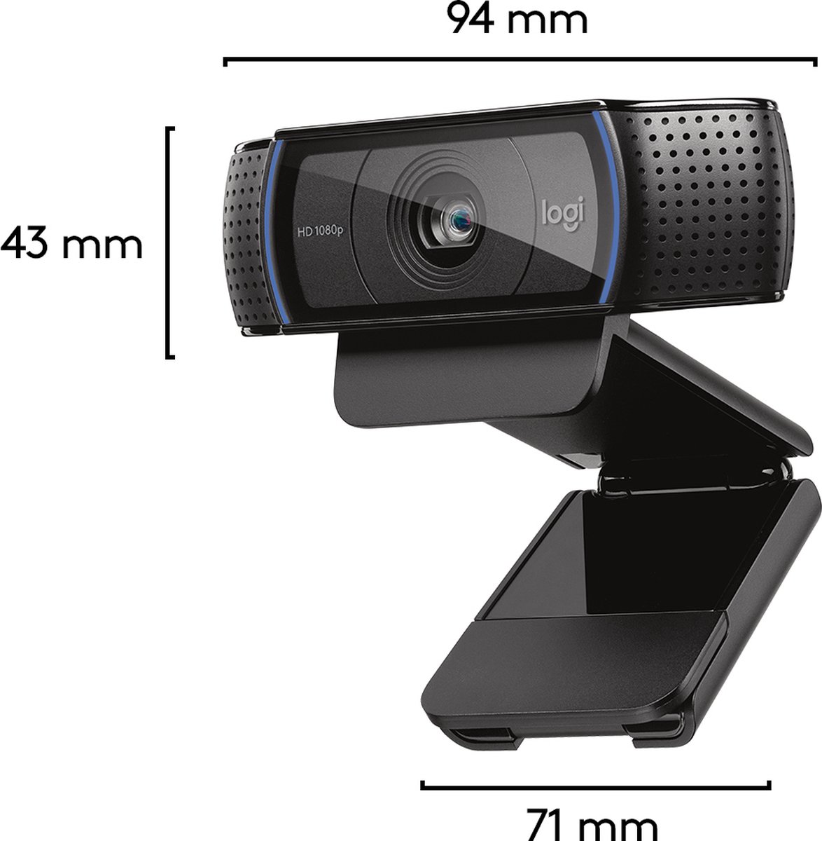 Logitech C920 HD Pro Webcam - Zwart